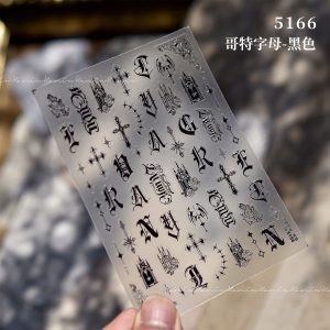 Gothic nail sticker