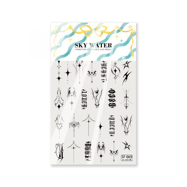 Gothic nail sticker