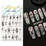 cross nail sticker