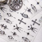 cross nail sticker