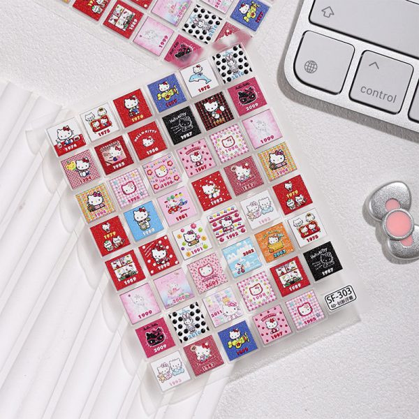 hellokitty nail sticker (1) hellokitty nail sticker
