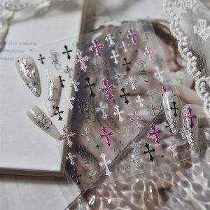 chrome heart nail sticker