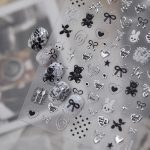 silver nail sticker