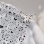 silver nail sticker