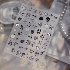 Silver nail sticker