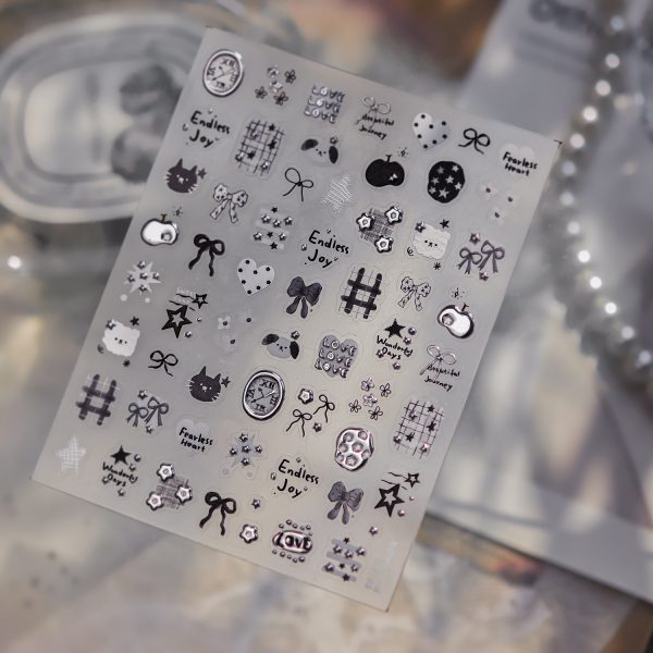 Silver nail sticker
