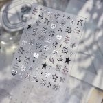 Silver nail sticker
