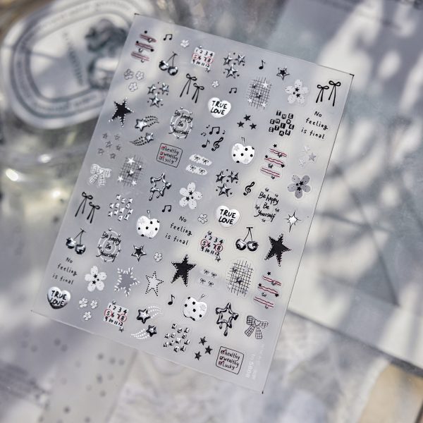 Silver nail sticker