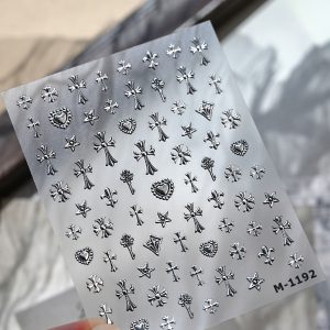 chrome heart nail sticker