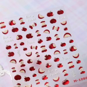 apple nail sticker