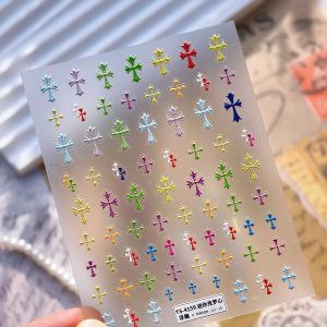 chrome heart nail sticker