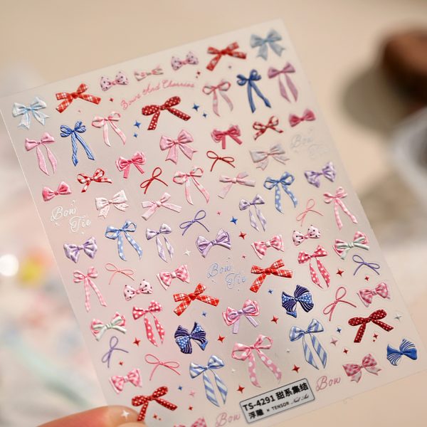 bow nail sticker