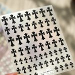 Chrome heart nail sticker