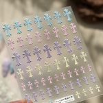 Chrome heart nail sticker