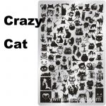 Crazy Cat nail stamping plate