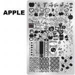 Apple Party nail stamping plate Apple Party nail stamping plate