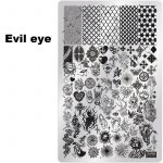 Evil eye nail stamping plate