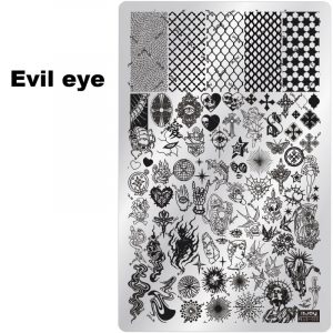Evil eye nail stamping plate