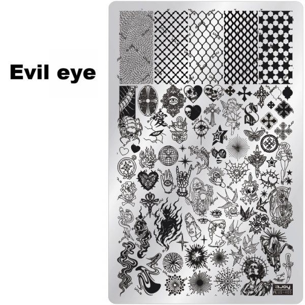 Evil eye nail stamping plate