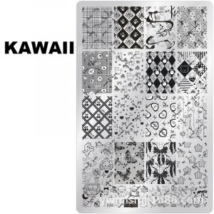 KAWAII nail stamping plate