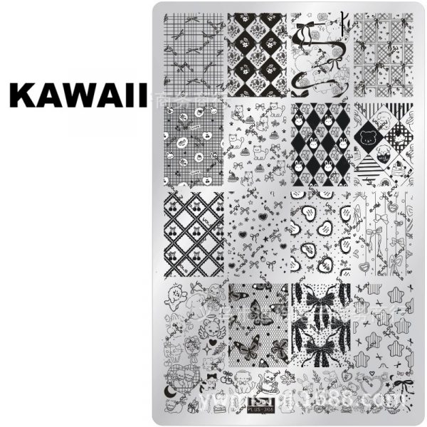 KAWAII nail stamping plate