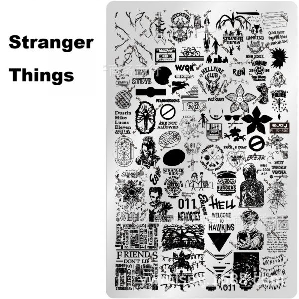 Stranger Things nail plate Stranger Things nail plate