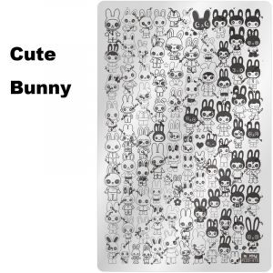 Cute Bunny nail stamping plate