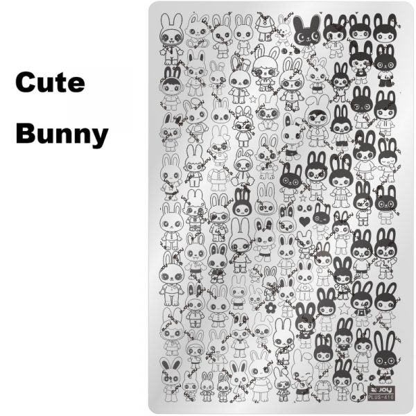 Cute Bunny nail stamping plate Cute Bunny nail stamping plate