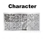 Character nail stamping plate