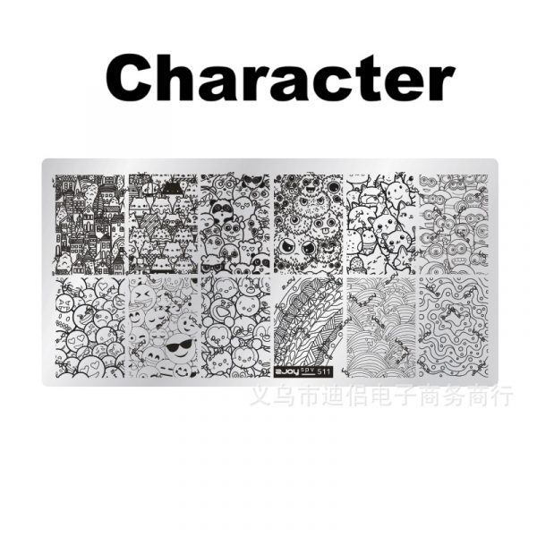Character nail stamping plate Character nail stamping plate