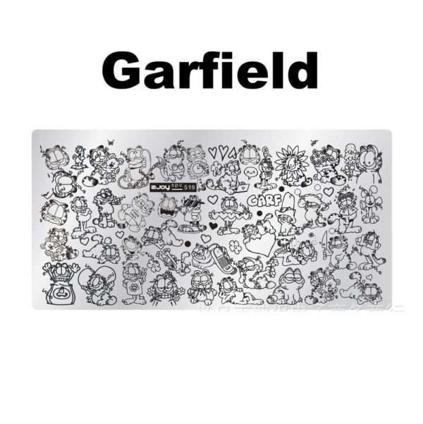 Garfield nail stamping plate