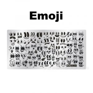 Emoji nail stamping plate