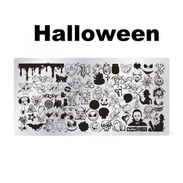 Halloween nail stamping plate