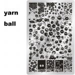Yarn Ball nail stamping plate