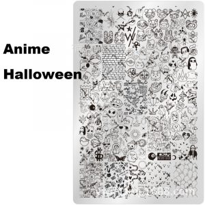 Anime Halloween nail stamping plate