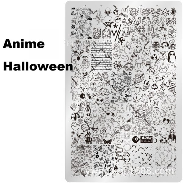 Anime Halloween nail stamping plate Anime Halloween nail stamping plate