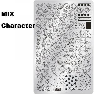 Character nail stamping plate