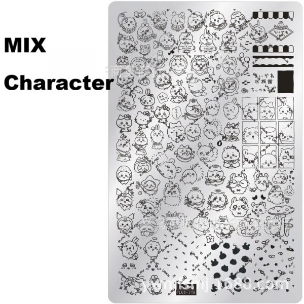 Character nail stamping plate Character nail stamping plate
