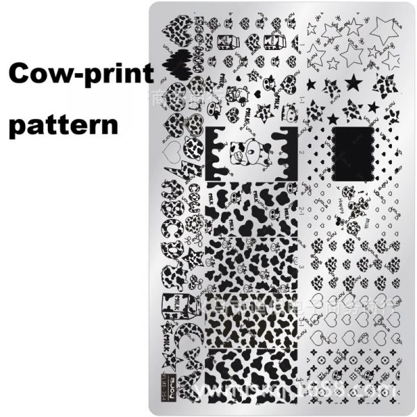 Cow-print Pattern nail stamping plate Cow-print Pattern nail stamping plate