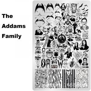 The Addams Family nail stamping plate