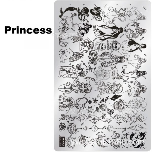 princess nail stamping plate