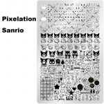 Pixelation Sanrio nail stamping plate