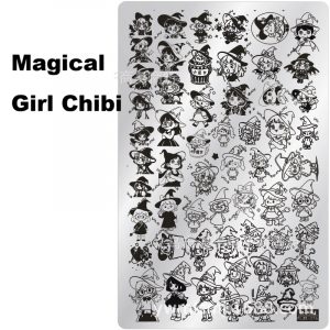 Magical Girl Chibi nail stamping plate