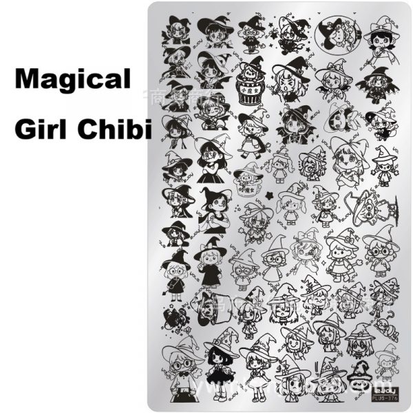Magical Girl Chibi nail stamping plate Magical Girl Chibi nail stamping plate