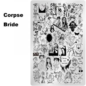 Corpse Bride nail stamping plate