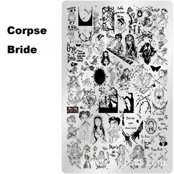 Corpse Bride nail stamping plate Corpse Bride nail stamping plate
