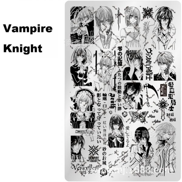 Vampire Knight nail stamping plate Vampire Knight nail stamping plate